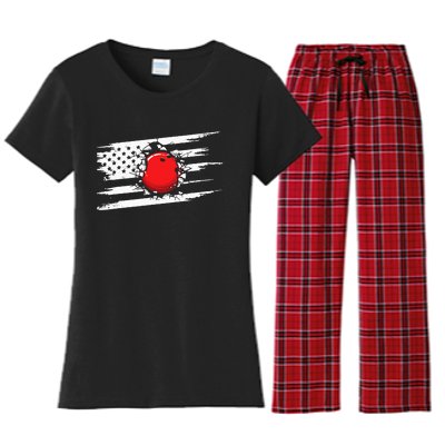 American Flag Bowling Apparel Bowling Women's Flannel Pajama Set