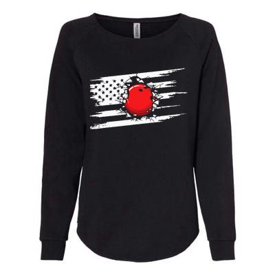 American Flag Bowling Apparel Bowling Womens California Wash Sweatshirt