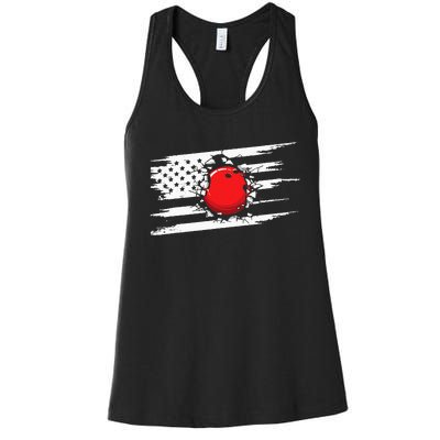 American Flag Bowling Apparel Bowling Women's Racerback Tank