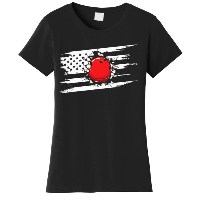 American Flag Bowling Apparel Bowling Women's T-Shirt