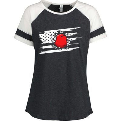 American Flag Bowling Apparel Bowling Enza Ladies Jersey Colorblock Tee