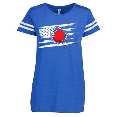 American Flag Bowling Apparel Bowling Enza Ladies Jersey Football T-Shirt