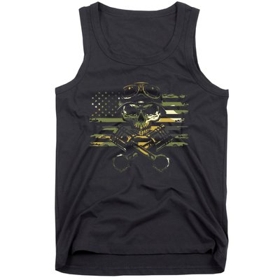 American Flag Biker Motorcycle Tank Top