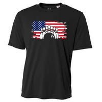 American Flag Bowling Apparel Bowling Cooling Performance Crew T-Shirt