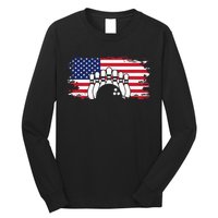 American Flag Bowling Apparel Bowling Long Sleeve Shirt