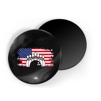 American Flag Bowling Apparel Bowling Magnet