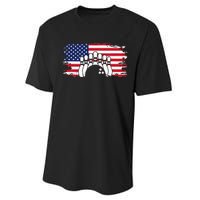 American Flag Bowling Apparel Bowling Performance Sprint T-Shirt