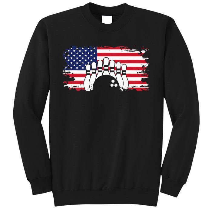 American Flag Bowling Apparel Bowling Tall Sweatshirt