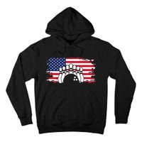 American Flag Bowling Apparel Bowling Tall Hoodie