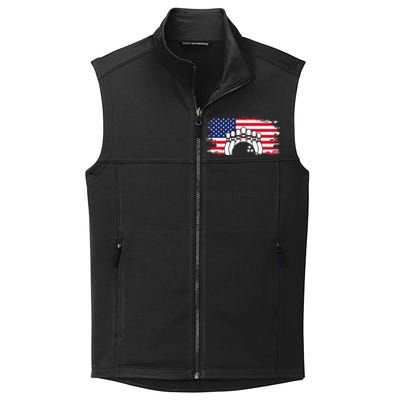 American Flag Bowling Apparel Bowling Collective Smooth Fleece Vest