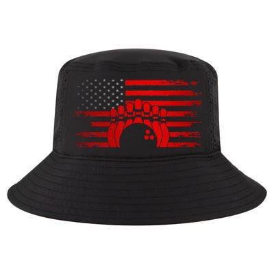 American Flag Bowling Apparel Bowling Cool Comfort Performance Bucket Hat