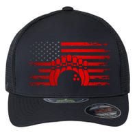 American Flag Bowling Apparel Bowling Flexfit Unipanel Trucker Cap