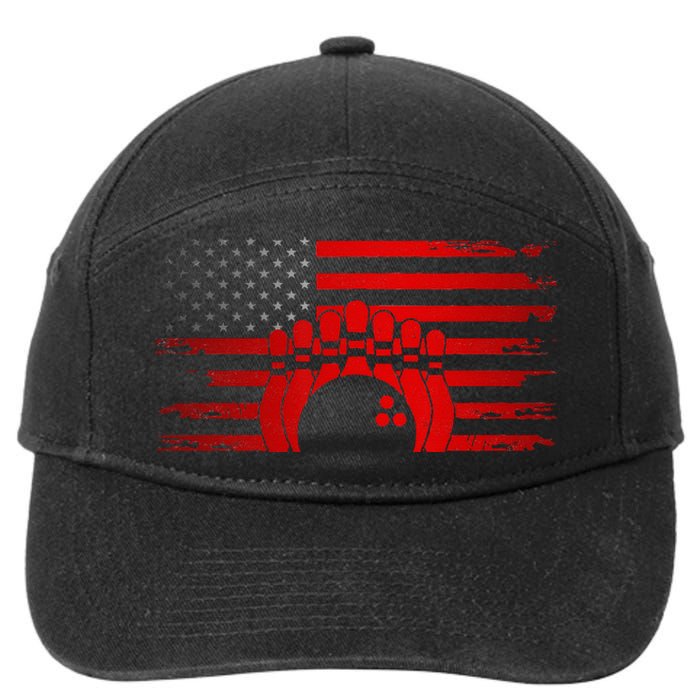 American Flag Bowling Apparel Bowling 7-Panel Snapback Hat