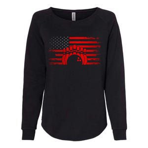 American Flag Bowling Apparel Bowling Womens California Wash Sweatshirt