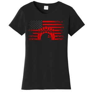 American Flag Bowling Apparel Bowling Women's T-Shirt