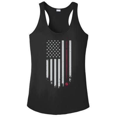 American Flag Billiard Pool Player Vintage Gift Ladies PosiCharge Competitor Racerback Tank