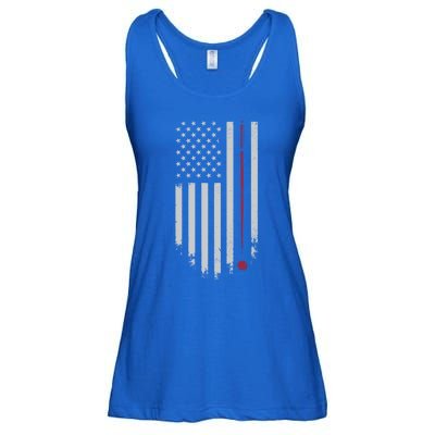 American Flag Billiard Pool Player Vintage Gift Ladies Essential Flowy Tank