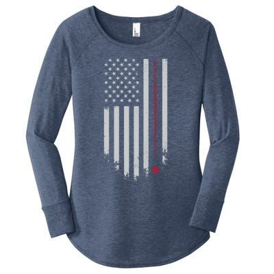 American Flag Billiard Pool Player Vintage Gift Women's Perfect Tri Tunic Long Sleeve Shirt