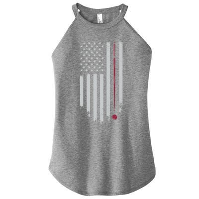 American Flag Billiard Pool Player Vintage Gift Women's Perfect Tri Rocker Tank