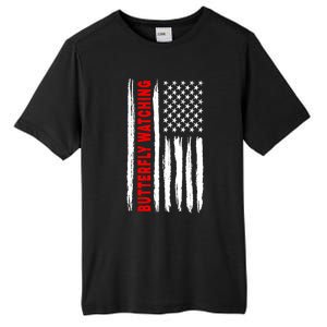 American Flag Butterfly Watching Coach Usa Gift Tall Fusion ChromaSoft Performance T-Shirt