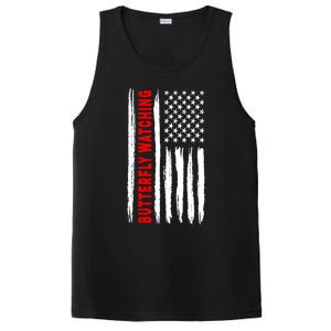 American Flag Butterfly Watching Coach Usa Gift PosiCharge Competitor Tank