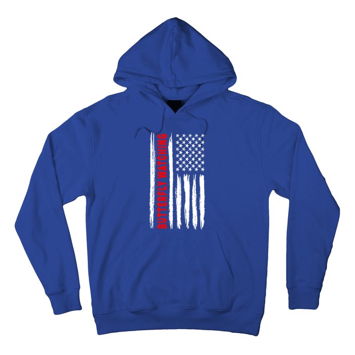 American Flag Butterfly Watching Coach Usa Gift Hoodie