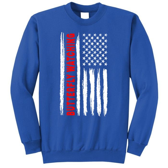 American Flag Butterfly Watching Coach Usa Gift Sweatshirt