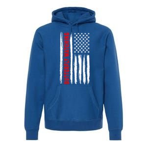 American Flag Butterfly Watching Coach Usa Gift Premium Hoodie