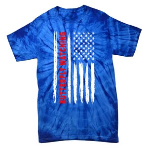 American Flag Butterfly Watching Coach Usa Gift Tie-Dye T-Shirt