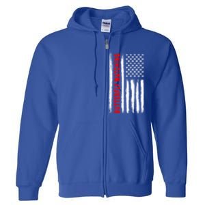 American Flag Butterfly Watching Coach Usa Gift Full Zip Hoodie