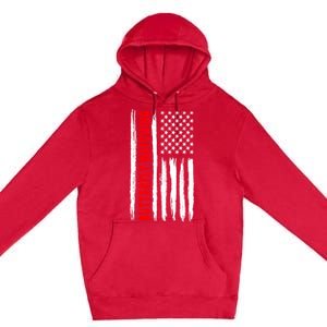 American Flag Butterfly Watching Coach Usa Gift Premium Pullover Hoodie