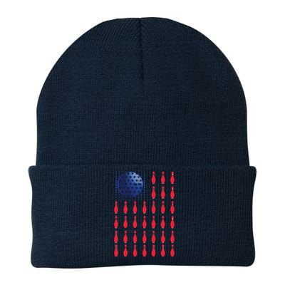 American Flag Bowling ShirtS Bowler Gifts For Bowling Team Knit Cap Winter Beanie