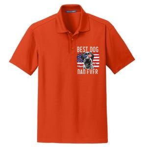 American Flag Best Dog Dad Ever German Wirehaired Pointer Dry Zone Grid Polo