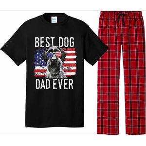 American Flag Best Dog Dad Ever German Wirehaired Pointer Pajama Set