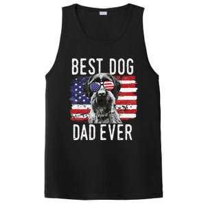 American Flag Best Dog Dad Ever German Wirehaired Pointer PosiCharge Competitor Tank