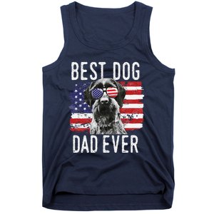 American Flag Best Dog Dad Ever German Wirehaired Pointer Tank Top