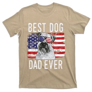 American Flag Best Dog Dad Ever Soft Coated Wheaten Terrier T-Shirt