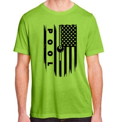 American Flag Billiards Pool Player Billiard Gift Adult ChromaSoft Performance T-Shirt