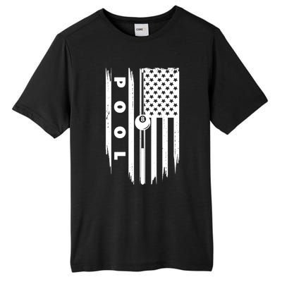 American Flag Billiards Pool Player Billiard Gift Tall Fusion ChromaSoft Performance T-Shirt