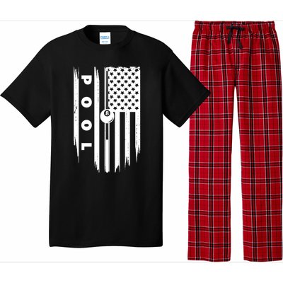 American Flag Billiards Pool Player Billiard Gift Pajama Set