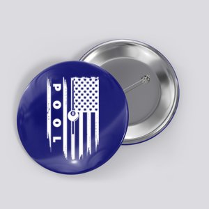 American Flag Billiards Pool Player Billiard Gift Button