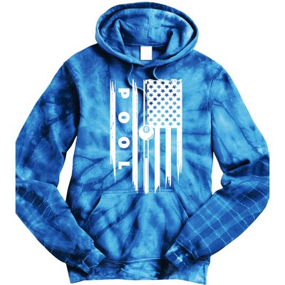 American Flag Billiards Pool Player Billiard Gift Tie Dye Hoodie