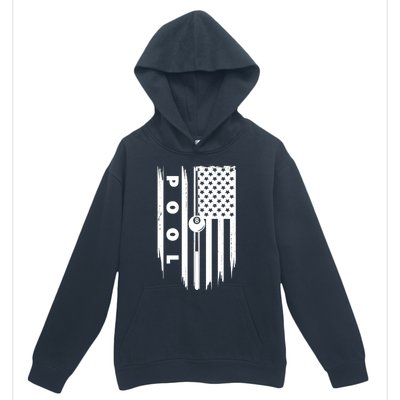 American Flag Billiards Pool Player Billiard Gift Urban Pullover Hoodie