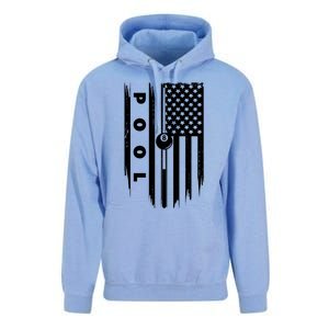 American Flag Billiards Pool Player Billiard Gift Unisex Surf Hoodie