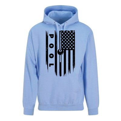 American Flag Billiards Pool Player Billiard Gift Unisex Surf Hoodie