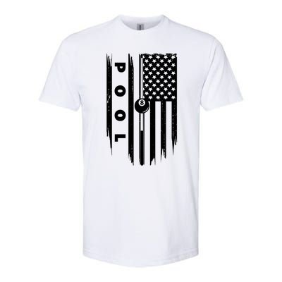 American Flag Billiards Pool Player Billiard Gift Softstyle CVC T-Shirt