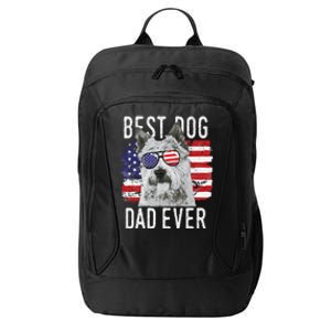 American Flag Best Dog Dad Ever Norwich Terriers Usa City Backpack