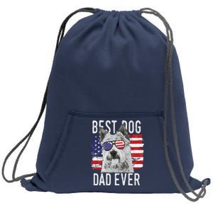 American Flag Best Dog Dad Ever Norwich Terriers Usa Sweatshirt Cinch Pack Bag