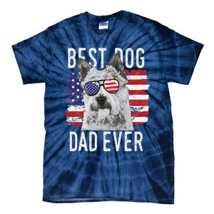 American Flag Best Dog Dad Ever Norwich Terriers Usa Tie-Dye T-Shirt