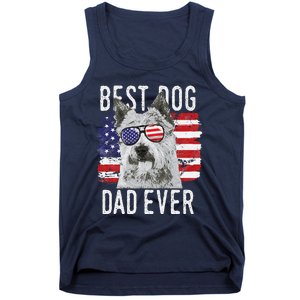 American Flag Best Dog Dad Ever Norwich Terriers Usa Tank Top